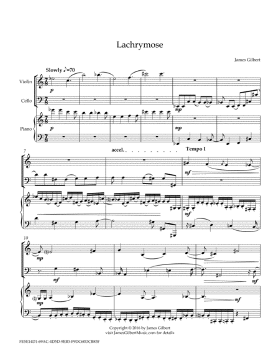 Lachrymose Piano Trio scores gallery preview page 4