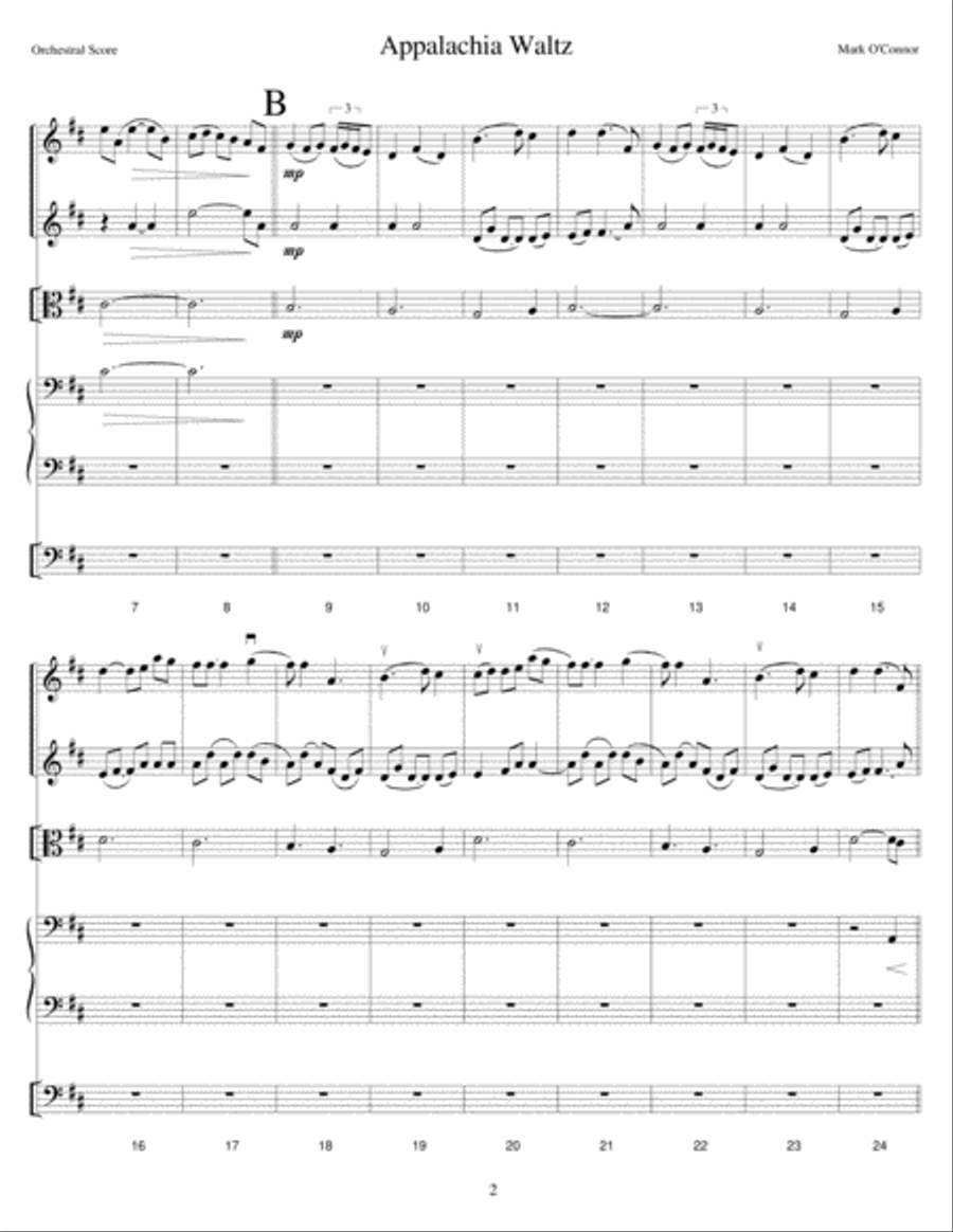 Appalachia Waltz (score -string orchestra) String Orchestra scores gallery preview page 5