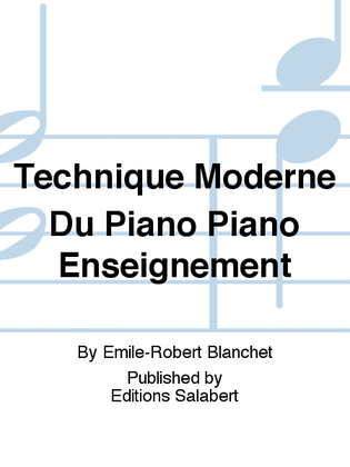 Book cover for Technique Moderne Du Piano Piano Enseignement