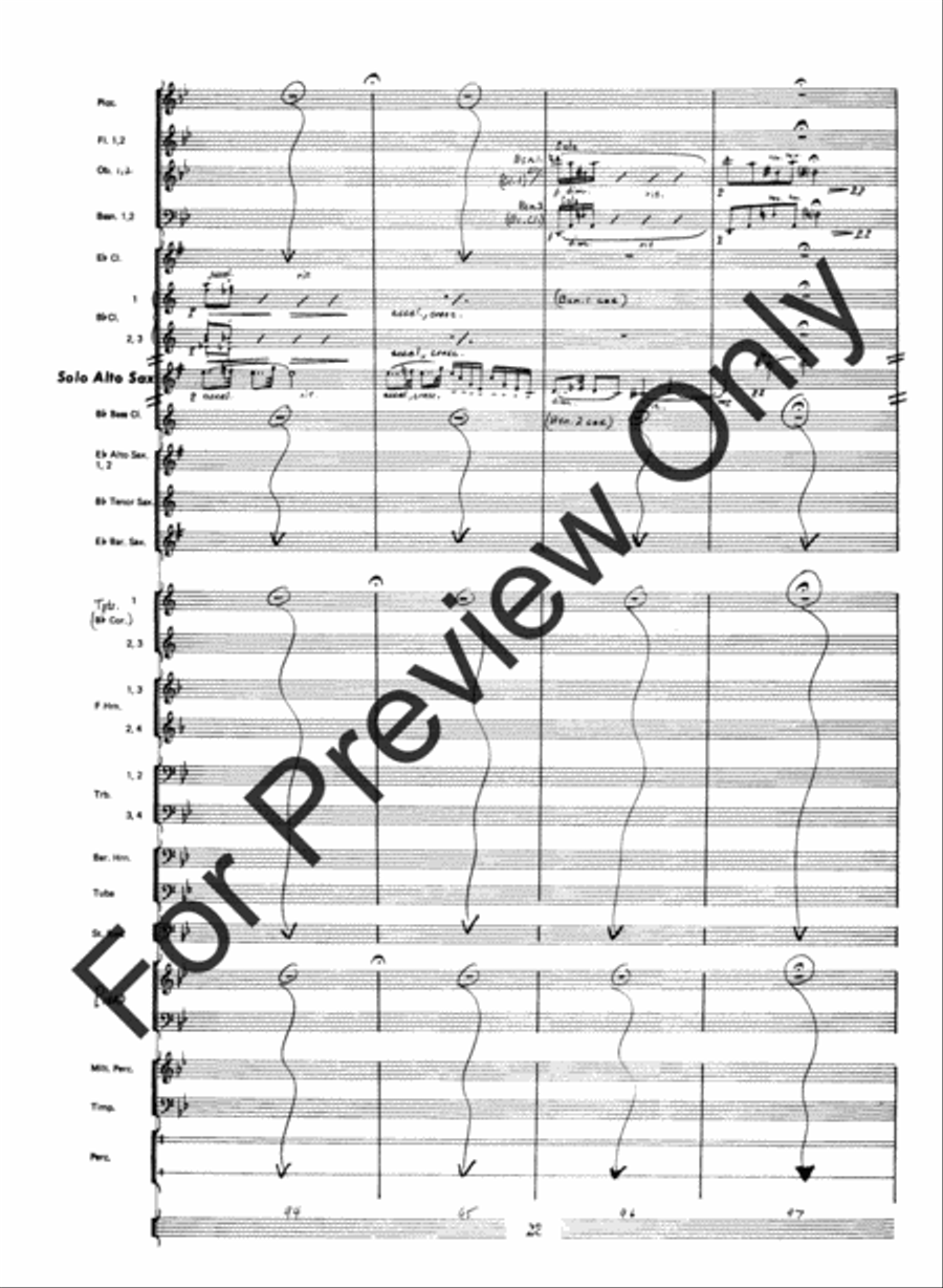 Fantasia For Alto Saxophone Concert Band Concert Band scores gallery preview page 25