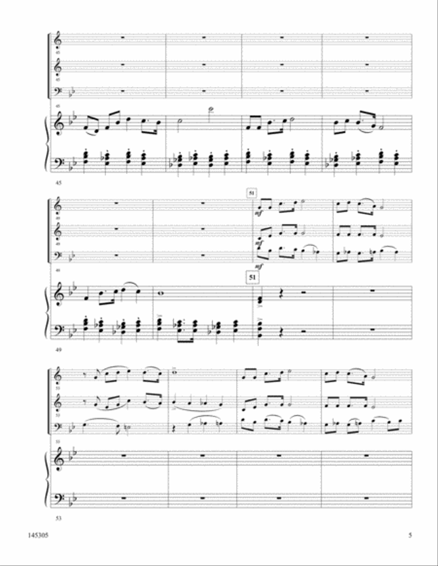 Blessed Be The Name Brass Trio scores gallery preview page 5