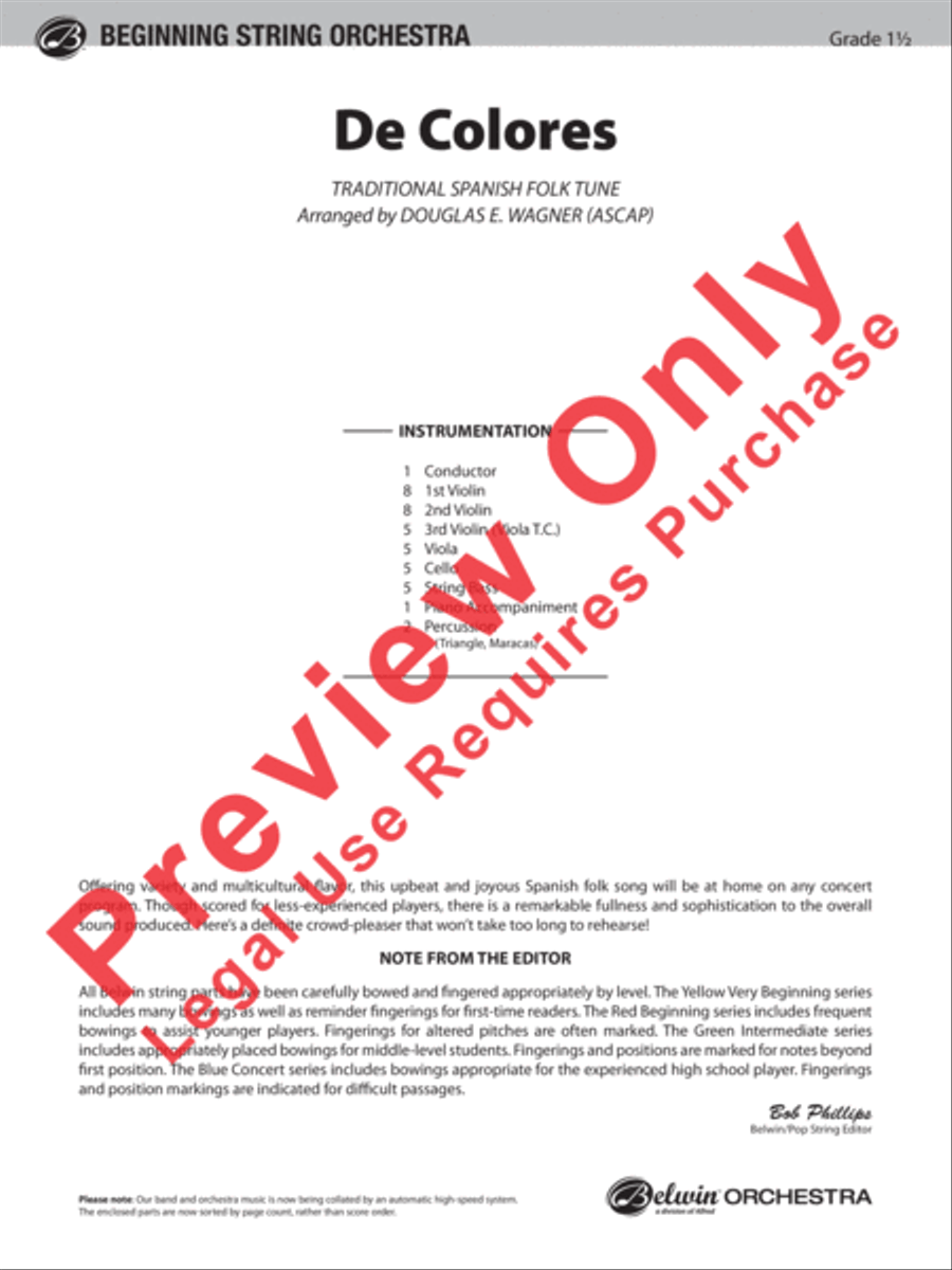 De Colores De Colores String Orchestra scores gallery preview page 2