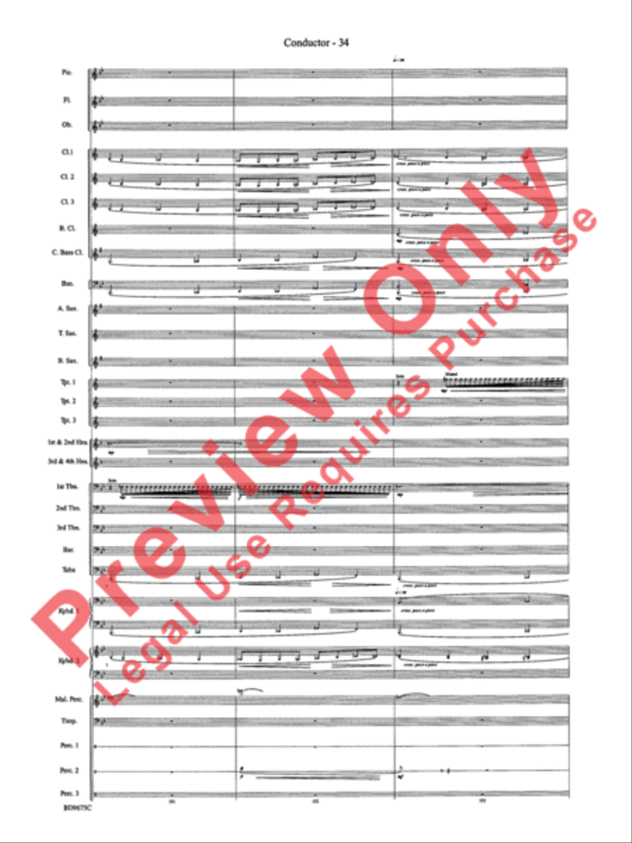 Twelve Seconds to the Moon Concert Band scores gallery preview page 37