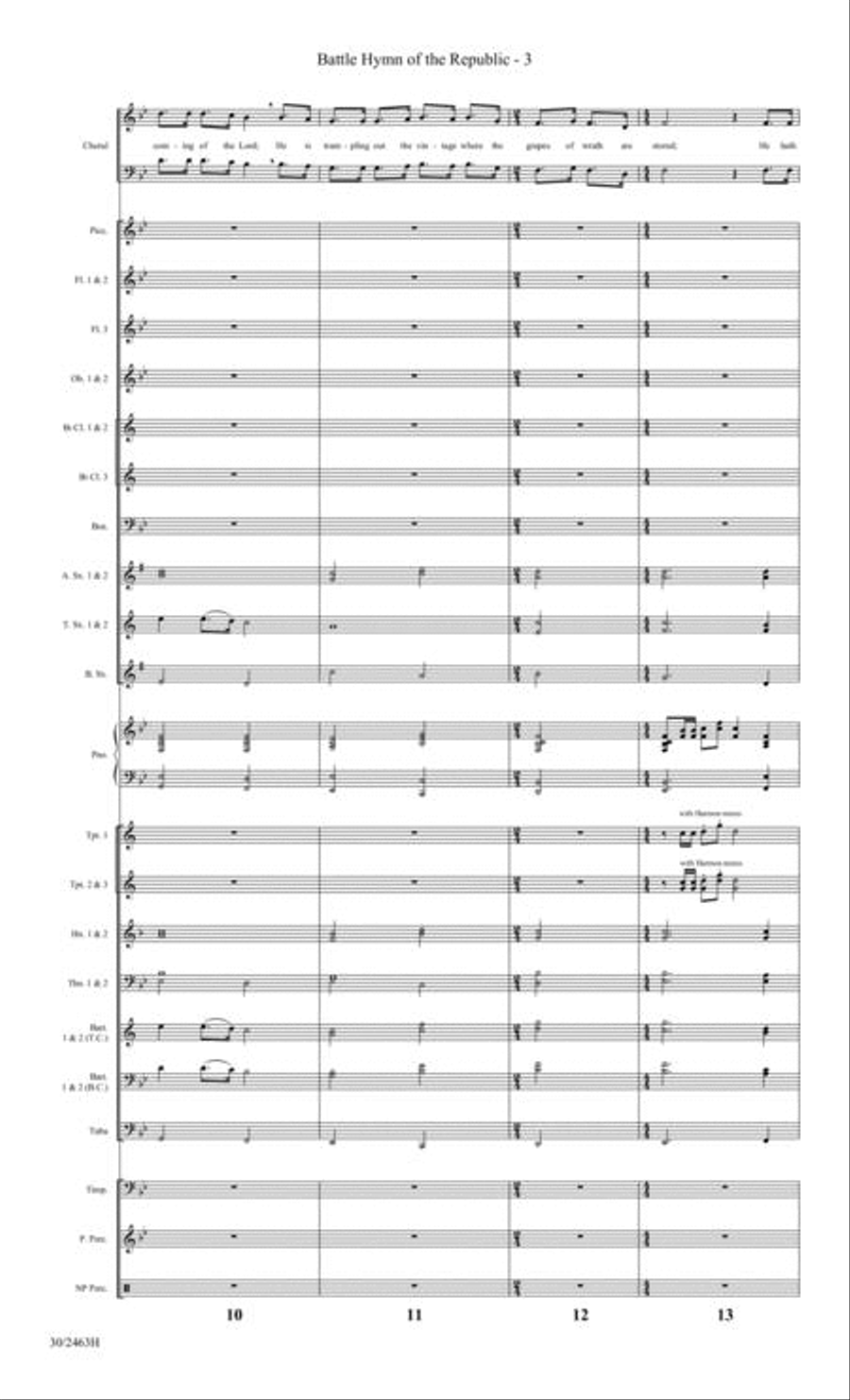 Battle Hymn of the Republic - Concert Band Score and Parts Concert Band scores gallery preview page 4