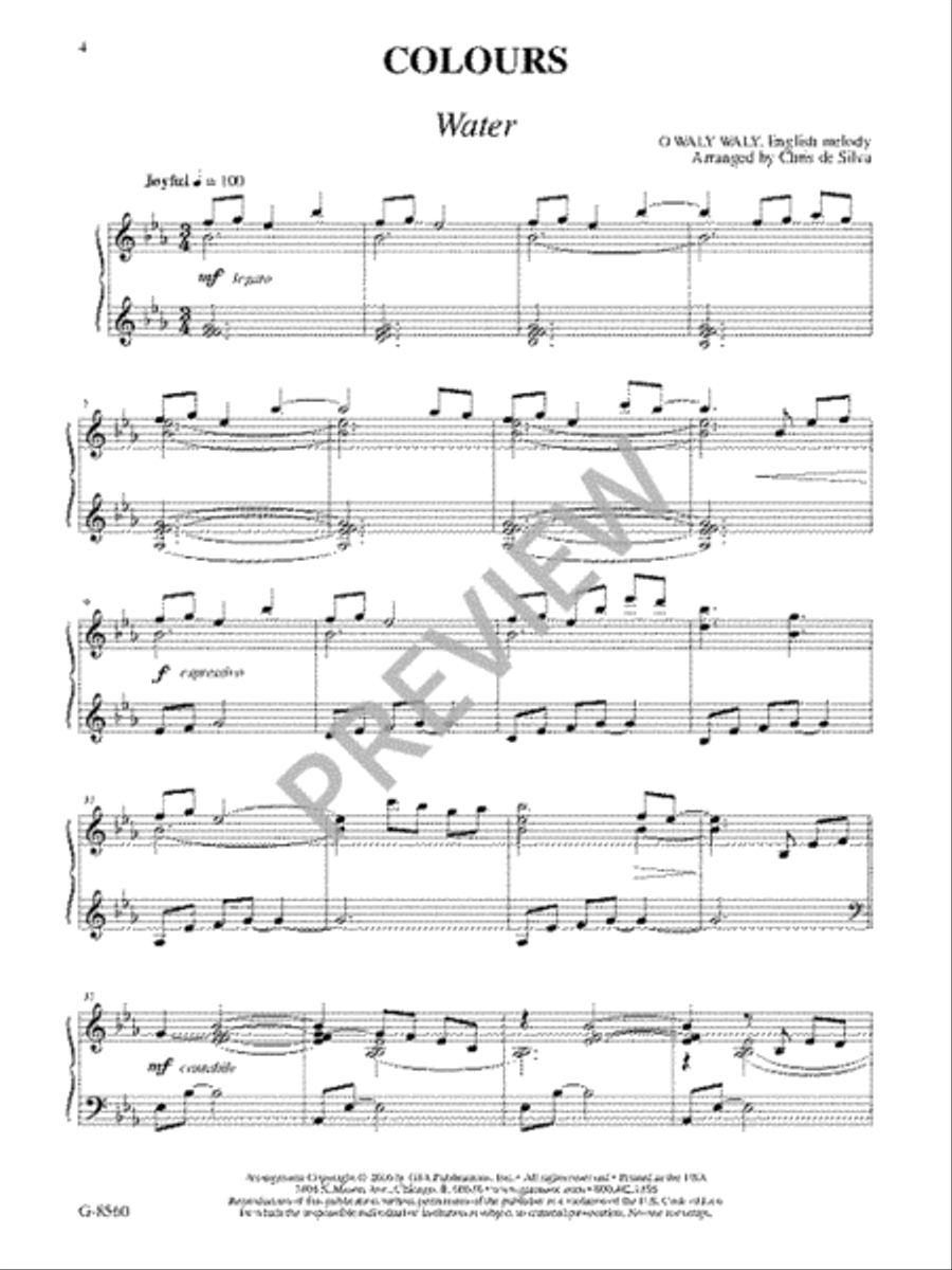 Colours Colours Piano Solo scores gallery preview page 3