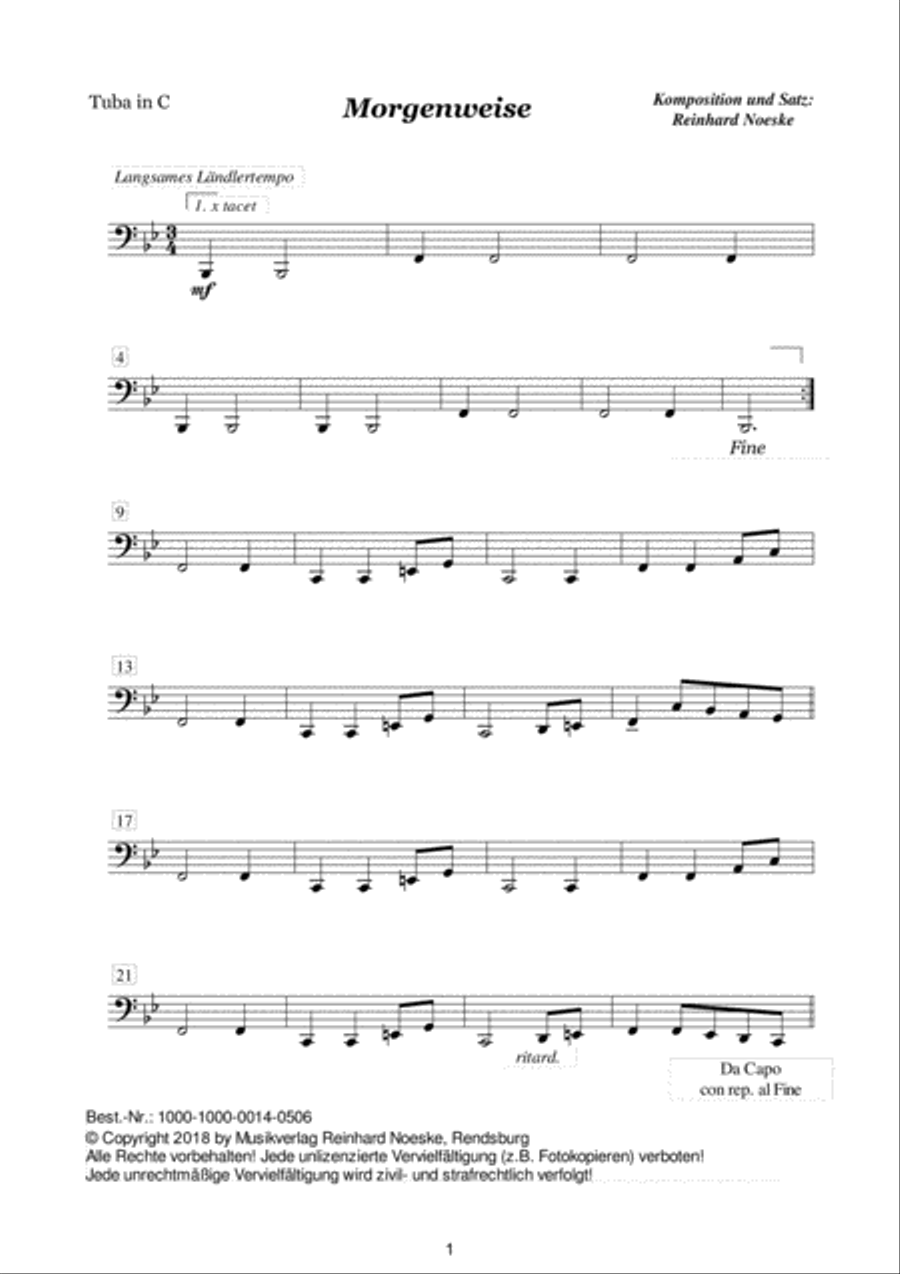 Acht Bläserweisen im alpenländischen Stil für Blechbläserquintett Brass Ensemble scores gallery preview page 3