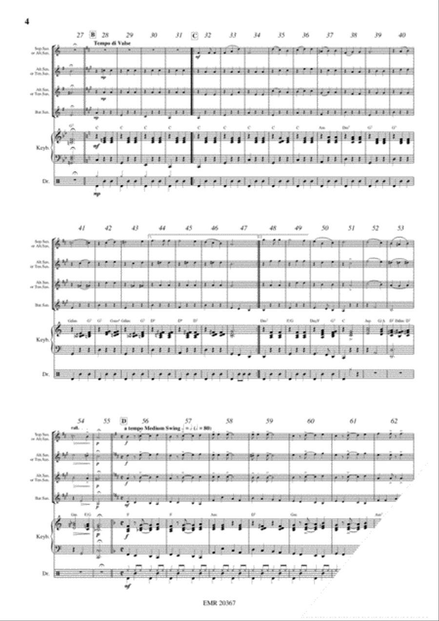 Movie Sequences Movie Sequences Saxophone Quartet scores gallery preview page 4
