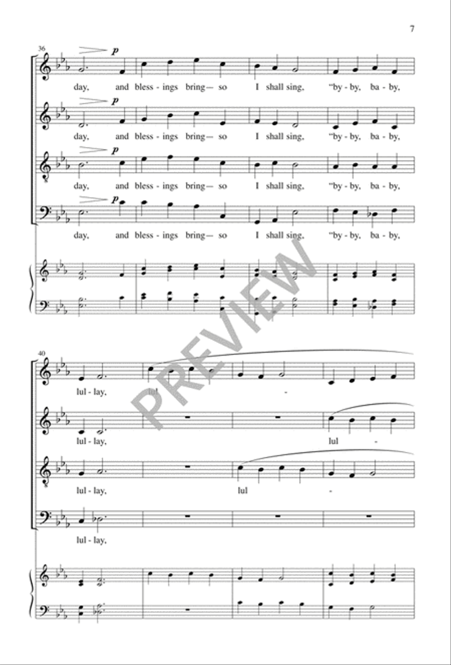 By-by, Lullay 4-Part scores gallery preview page 8