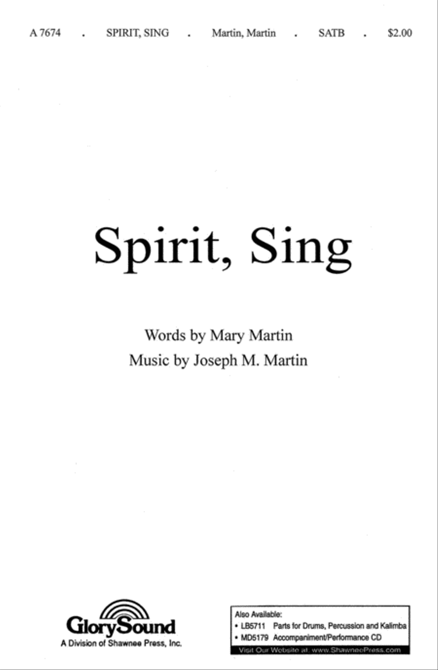 Spirit, Sing 4-Part scores gallery preview page 1