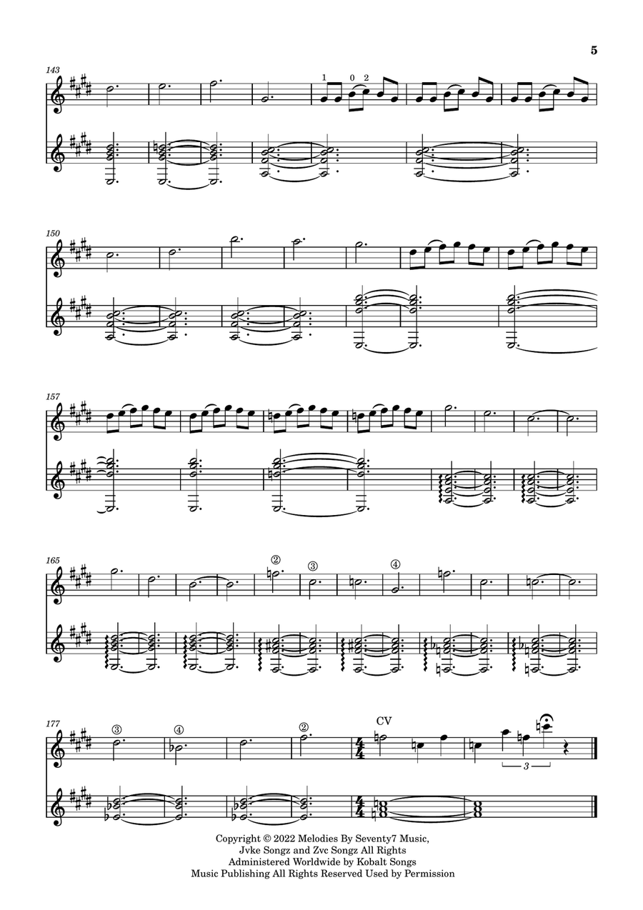 Golden Hour Acoustic Guitar scores gallery preview page 6