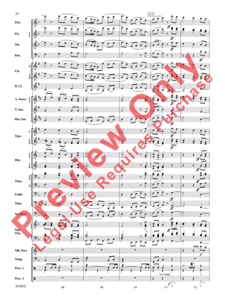 Fantasia on the Alleluia Hymn Concert Band scores gallery preview page 18