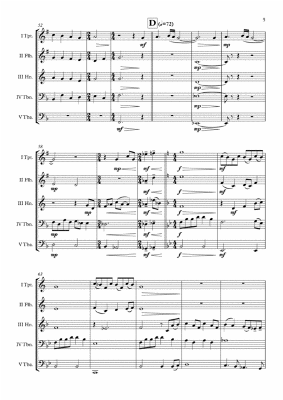 End Credits - Apollo 13 Brass Quintet scores gallery preview page 6