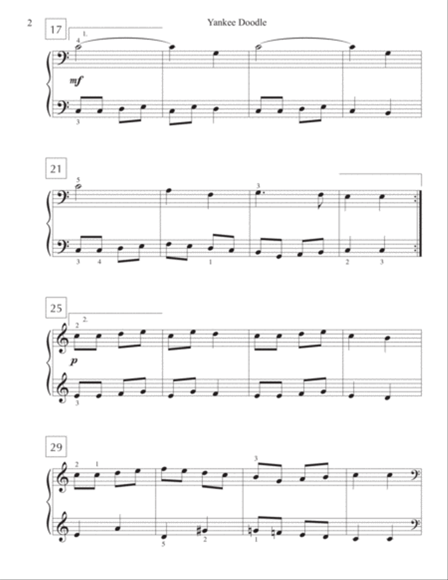 Yankee Doodle Yankee Doodle Easy Piano scores gallery preview page 2