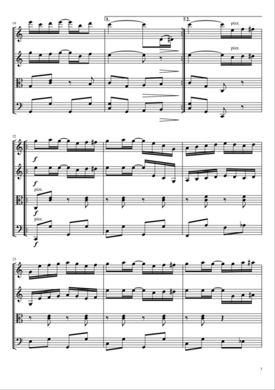 10 Ragtime for String Quartet String Quartet scores gallery preview page 5