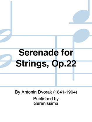 Book cover for Serenade for Strings, Op.22