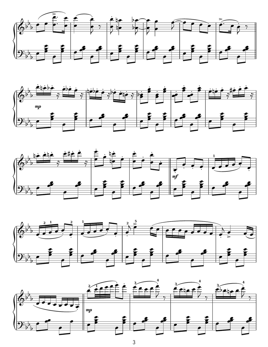 Perpetuum Mobile Piano Solo scores gallery preview page 3