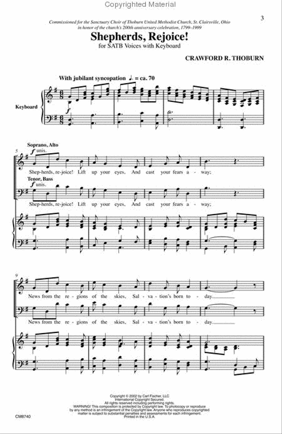 Shepherds, Rejoice! 4-Part scores gallery preview page 2