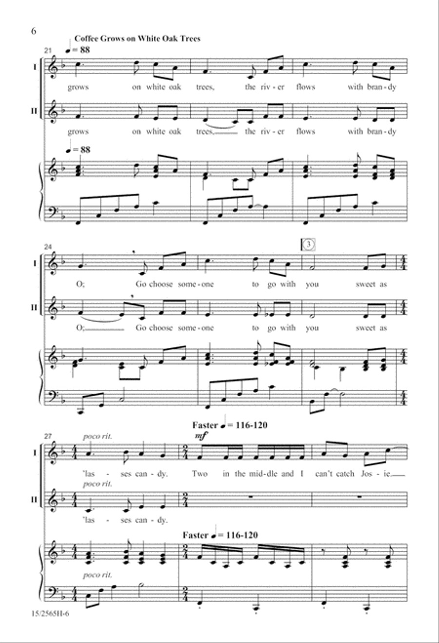 Folk Song Jubilee 2-Part scores gallery preview page 7