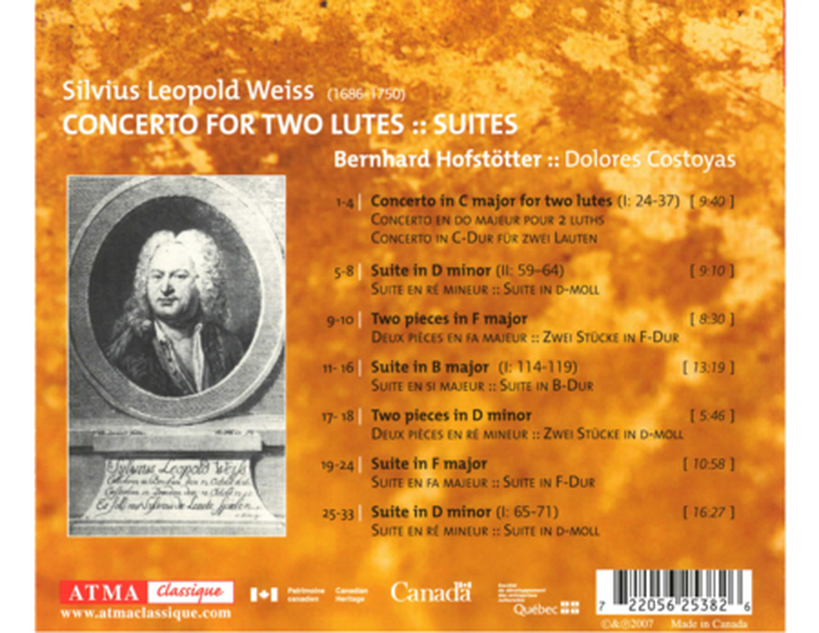Weiss: Concerto for Two Lutes