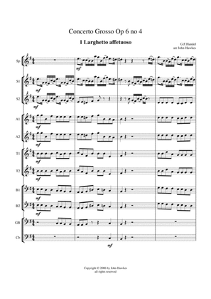 Handel: Concerto Grosso op6 no 4