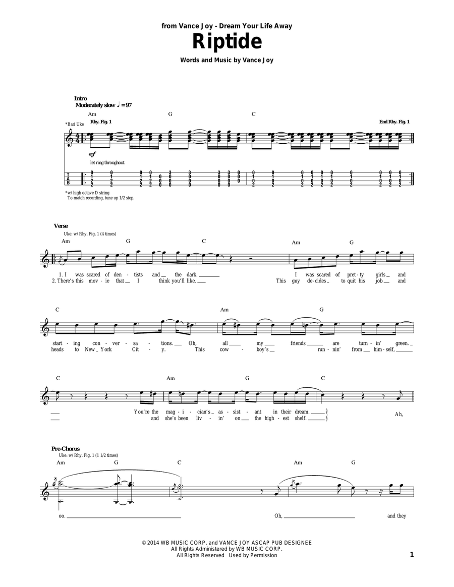 Riptide Ukulele scores gallery preview page 1
