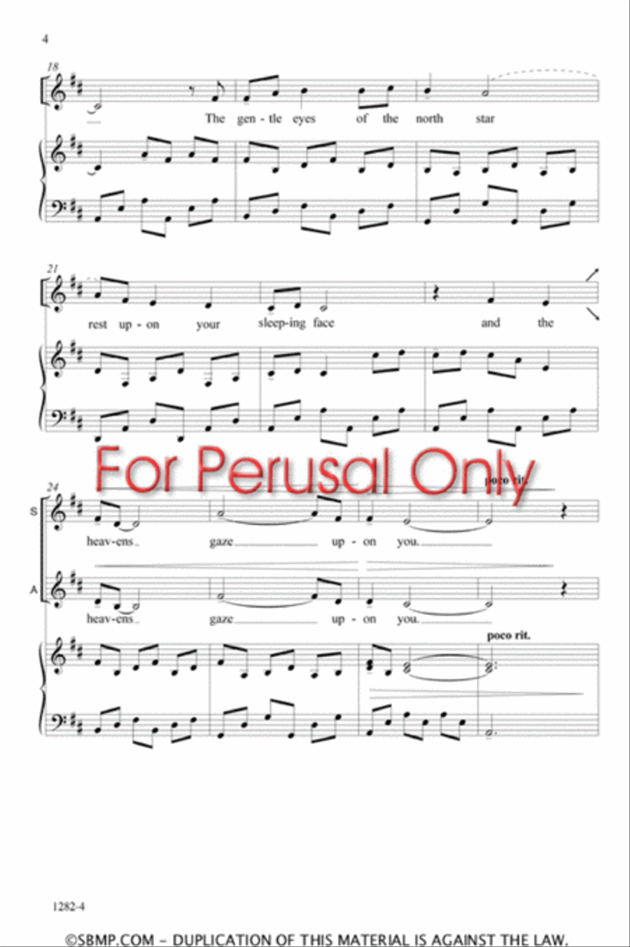 Lunar Lullaby - SA Octavo SA scores gallery preview page 3