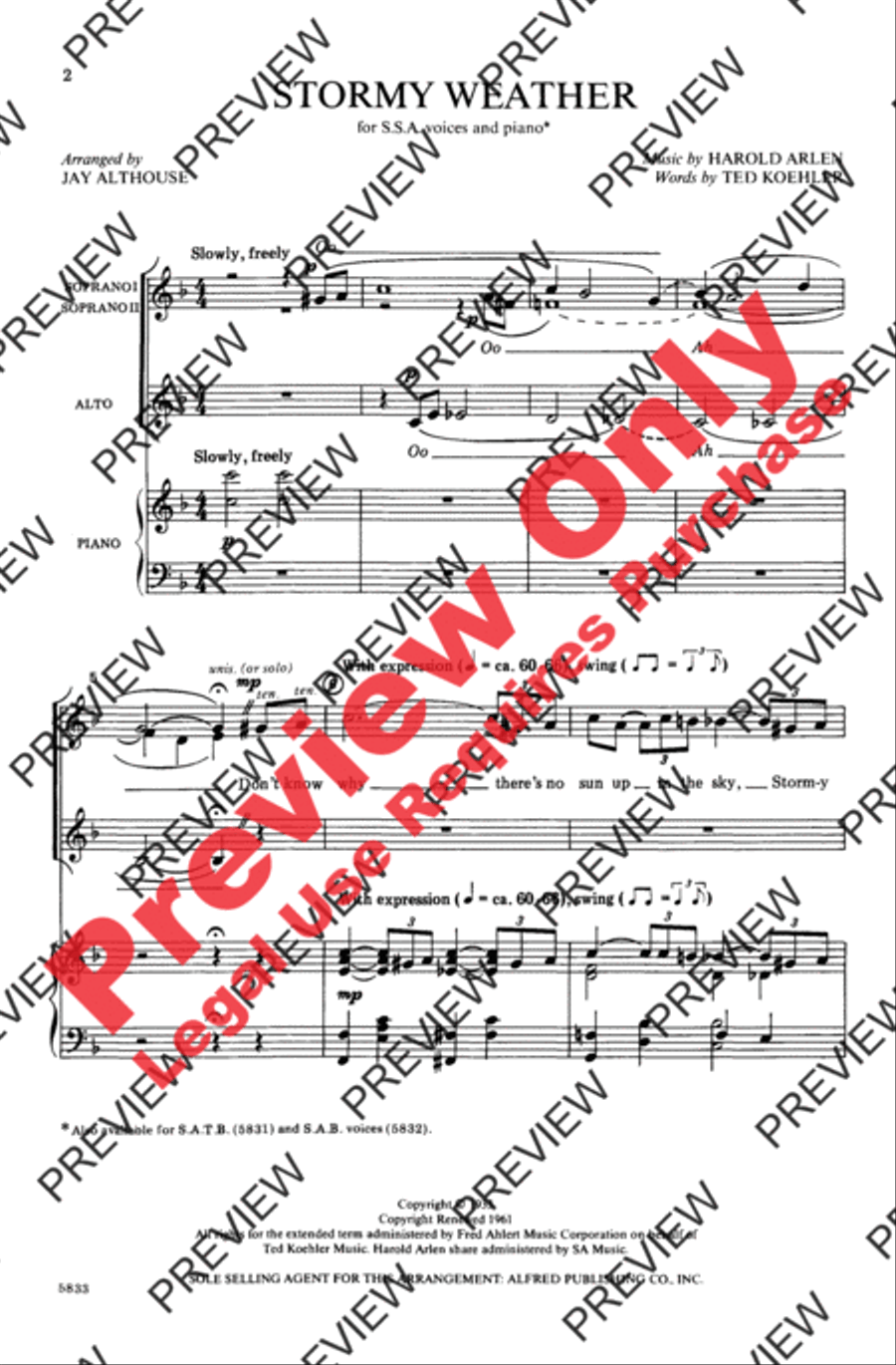 Stormy Weather Stormy Weather Women's Choir scores gallery preview page 2