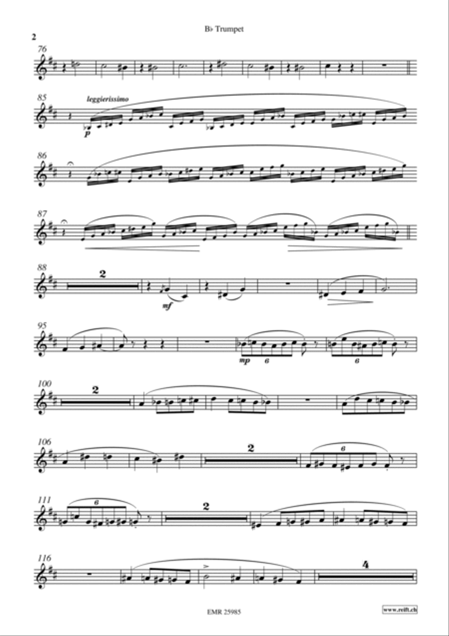 Bagatelle Sans Tonalite Trumpet scores gallery preview page 3