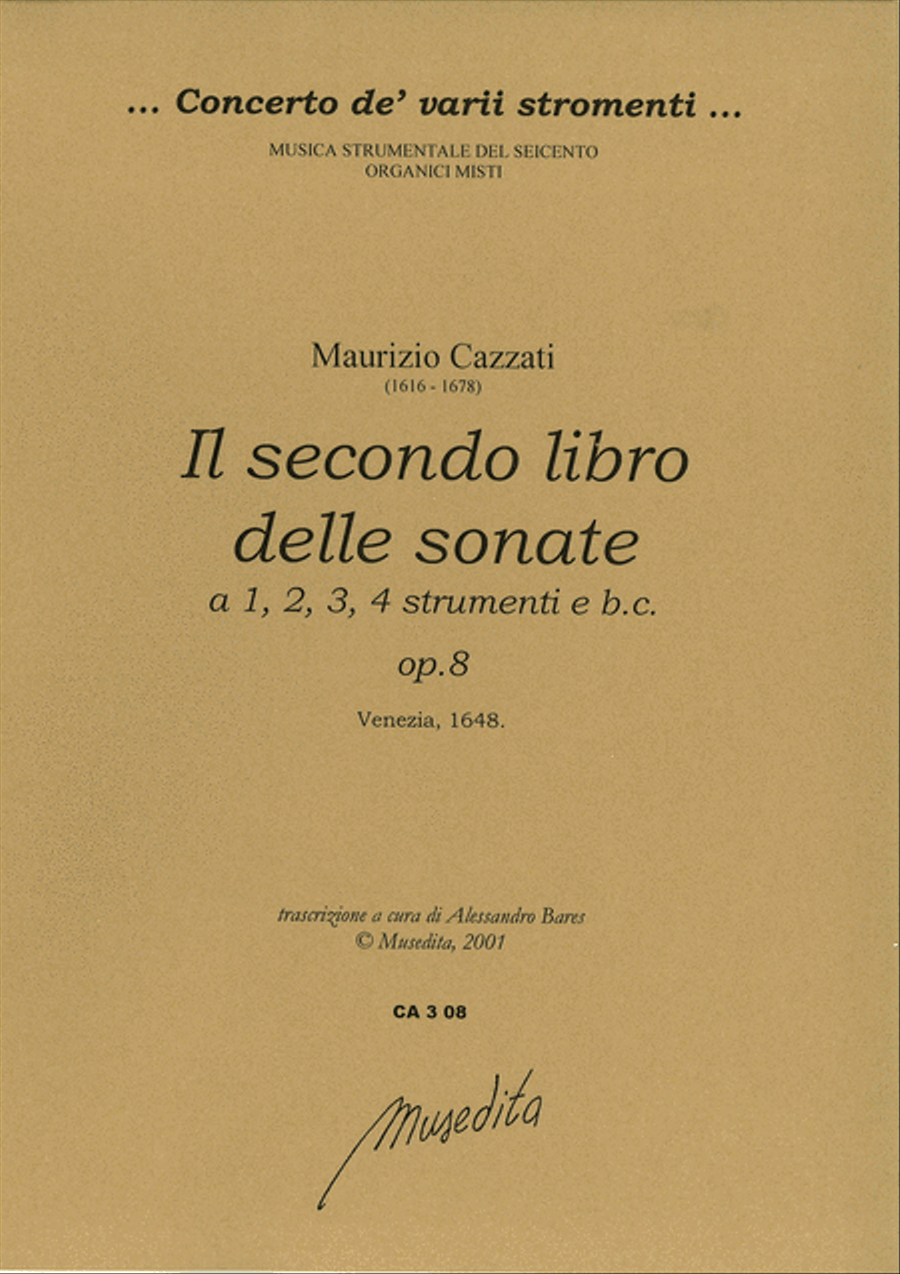 Il secondo libro delle sonate op.8 (Venezia, 1648) Basso Continuo scores gallery preview page 1