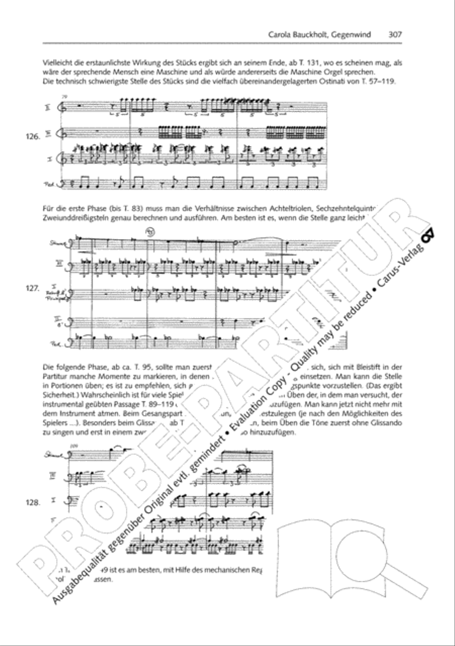 Orgelschule zur historischen Auffuhrungspraxis Organ Solo scores gallery preview page 308