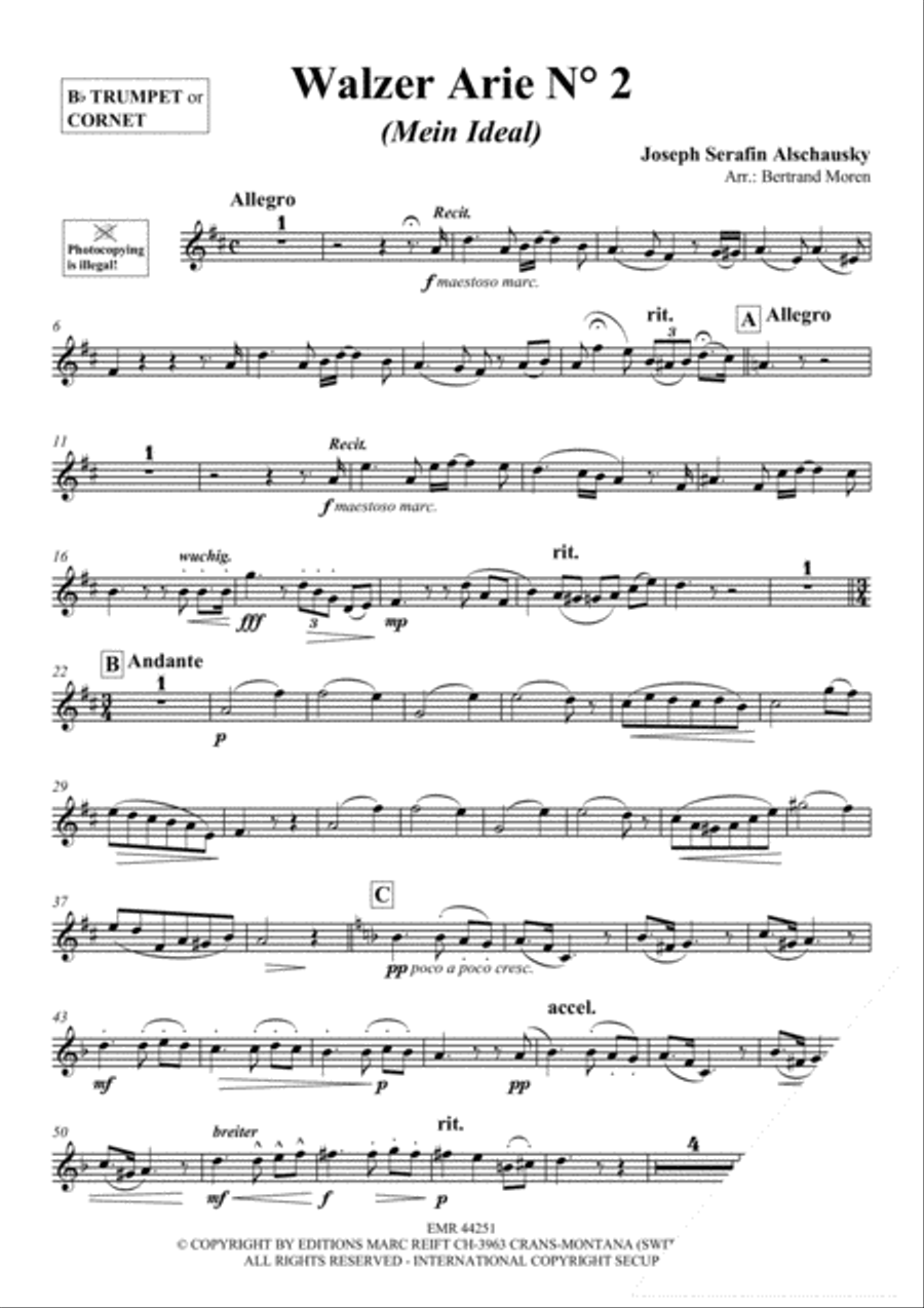 Walzer Arie No. 2 by Bertrand Moren Cornet - Sheet Music page 3