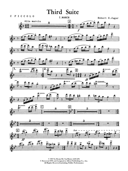 Third Suite (I. March, II. Waltz, III. Rondo): Piccolo