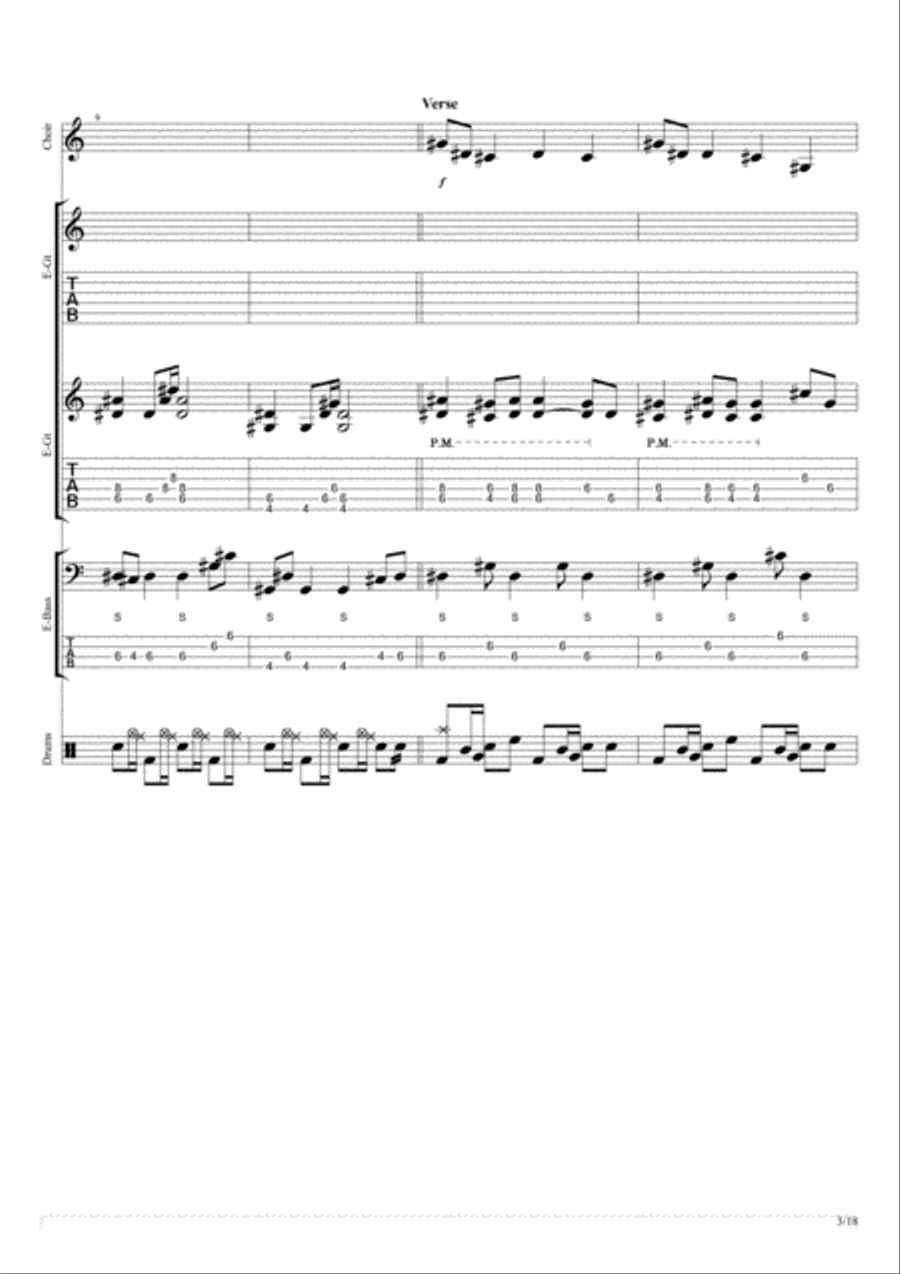 Hard Rock in G# Hard Rock in G# Choir scores gallery preview page 3