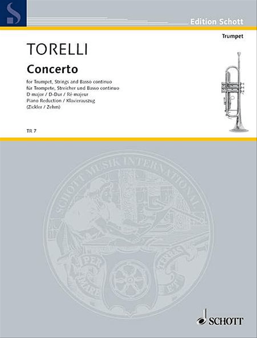Concerto for Trumpet, Strings, and Basso Continuo in D Major Trumpet Solo scores gallery preview page 1