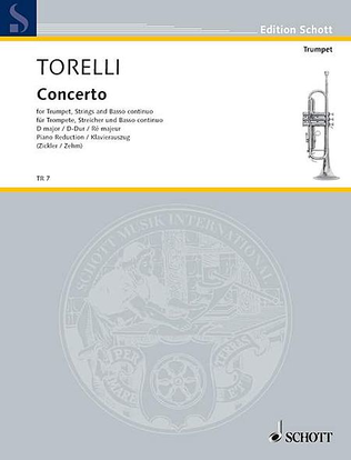 Book cover for Concerto for Trumpet, Strings, and Basso Continuo in D Major