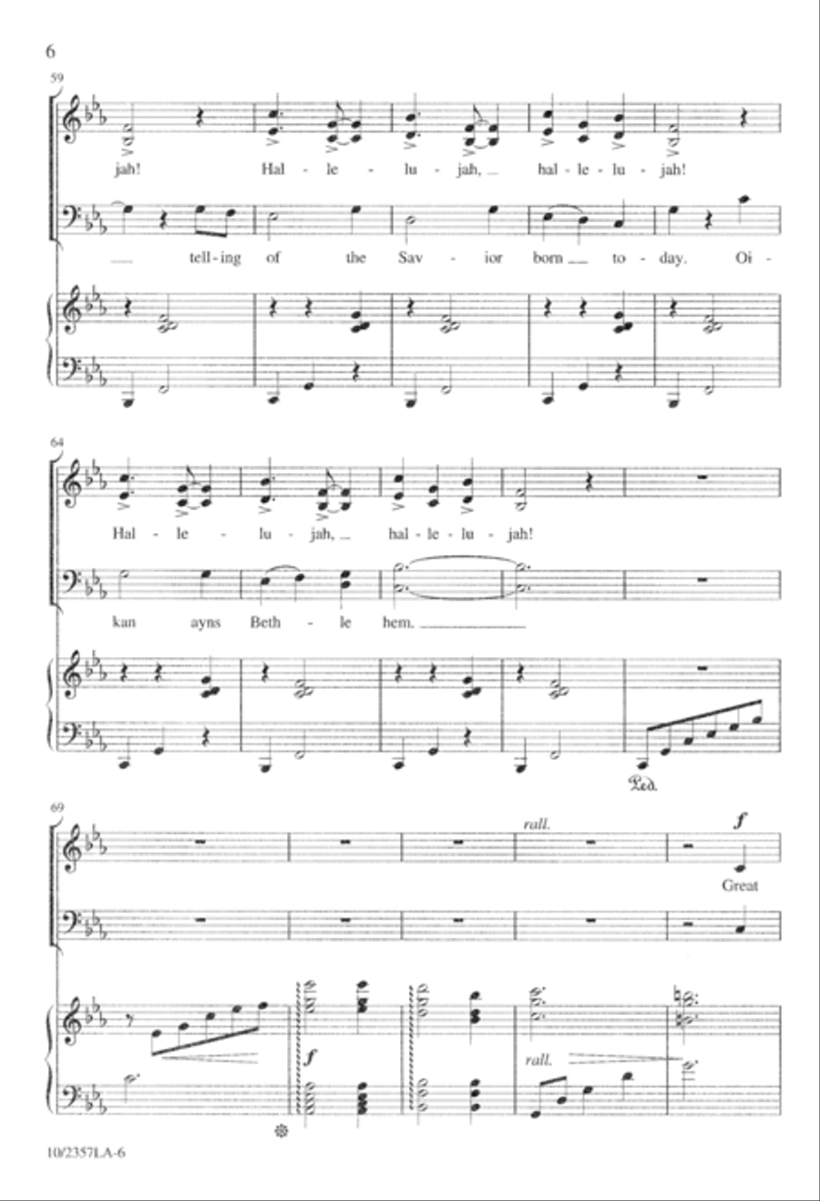 Oikan Ayns Bethlehem (The Birth In Bethlehem) 4-Part scores gallery preview page 6