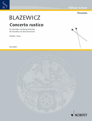 Book cover for Concerto Rustico Marimba And String Orchestra Score