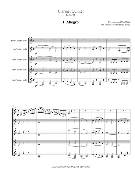Mozart Clarinet Quintet