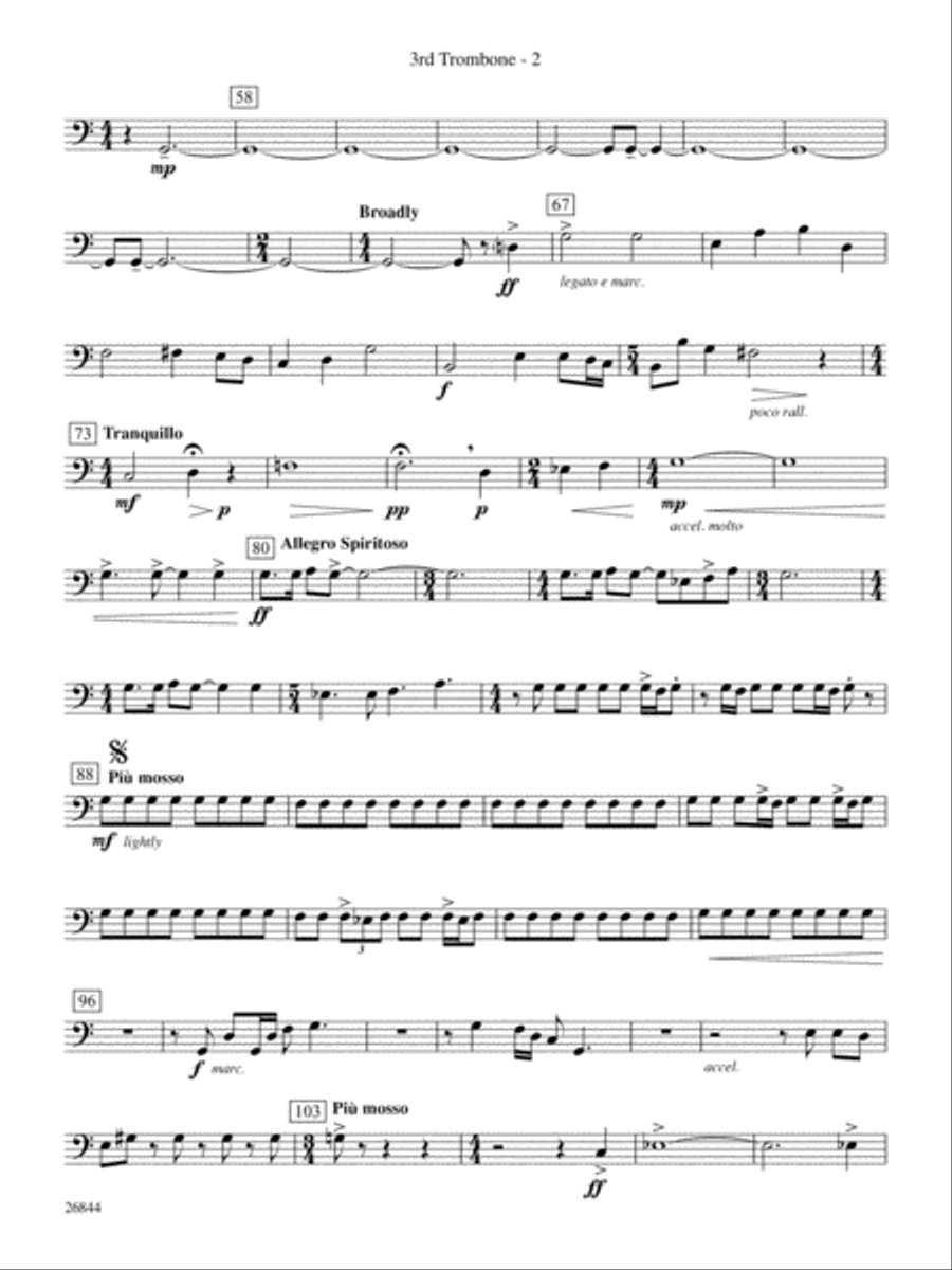 Foundation: 3rd Trombone Foundation: 3rd Trombone Concert Band scores gallery preview page 2