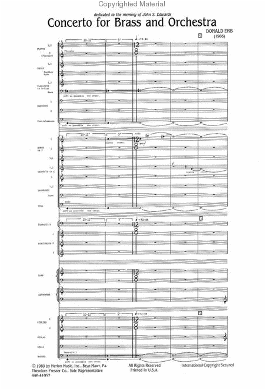 Concerto For Brass And Orchestra Orchestra scores gallery preview page 2
