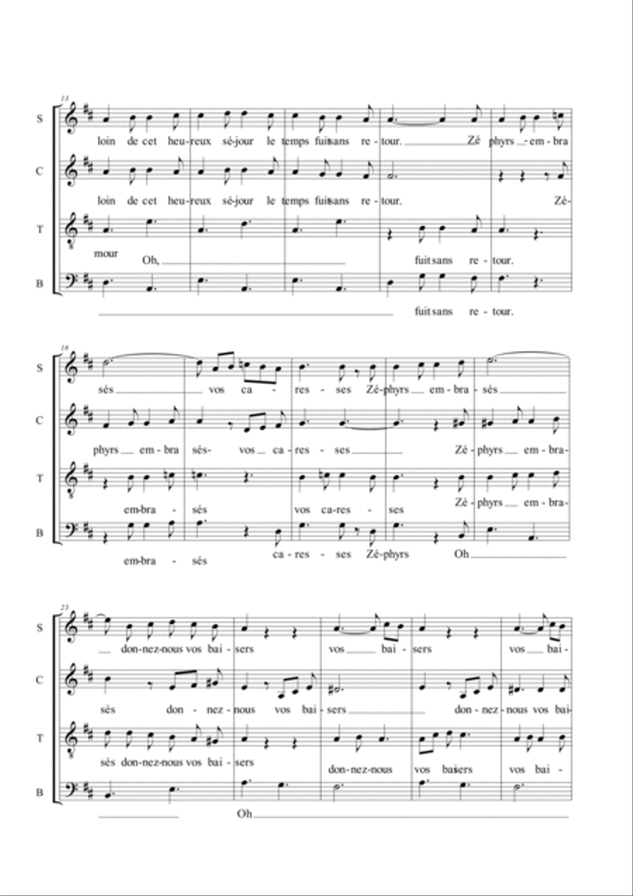 BARCAROLLE - J. Offenbach - Arr. for SATB Choir 4-Part scores gallery preview page 2