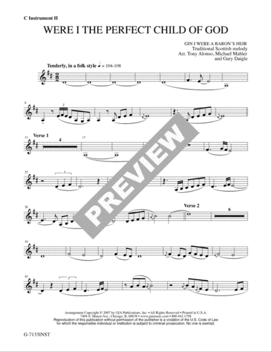 Were I the Perfect Child of God - Instrument edition Guitar scores gallery preview page 4