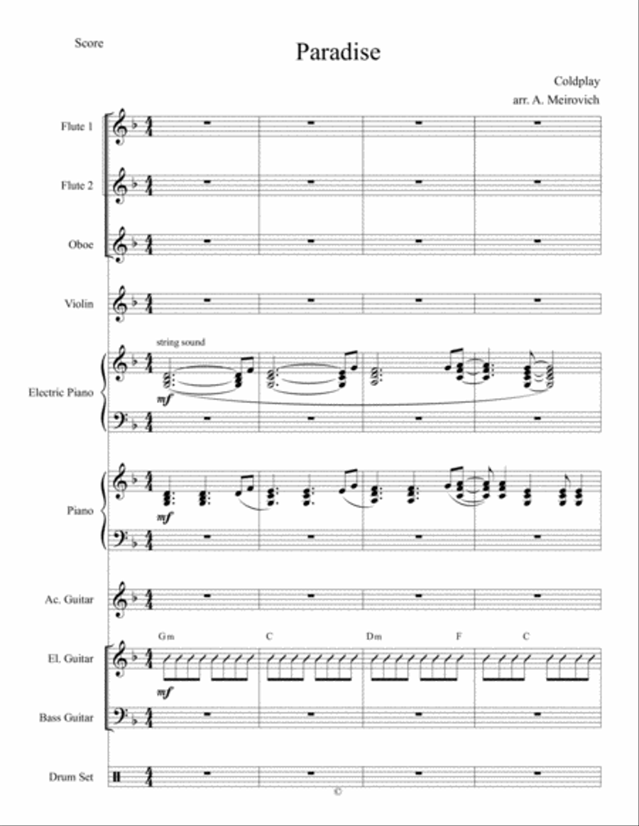 Paradise Large Ensemble scores gallery preview page 1