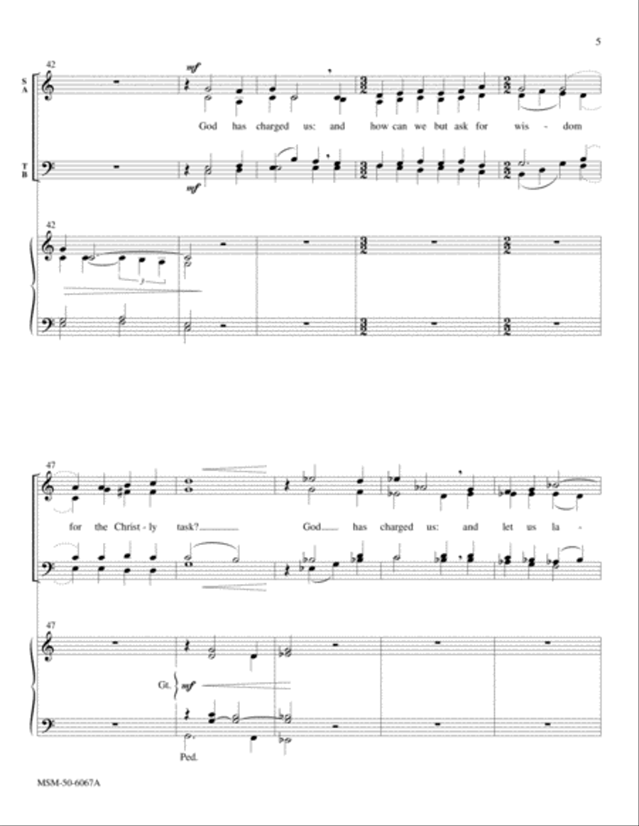 God Has Called Us Choir scores gallery preview page 5