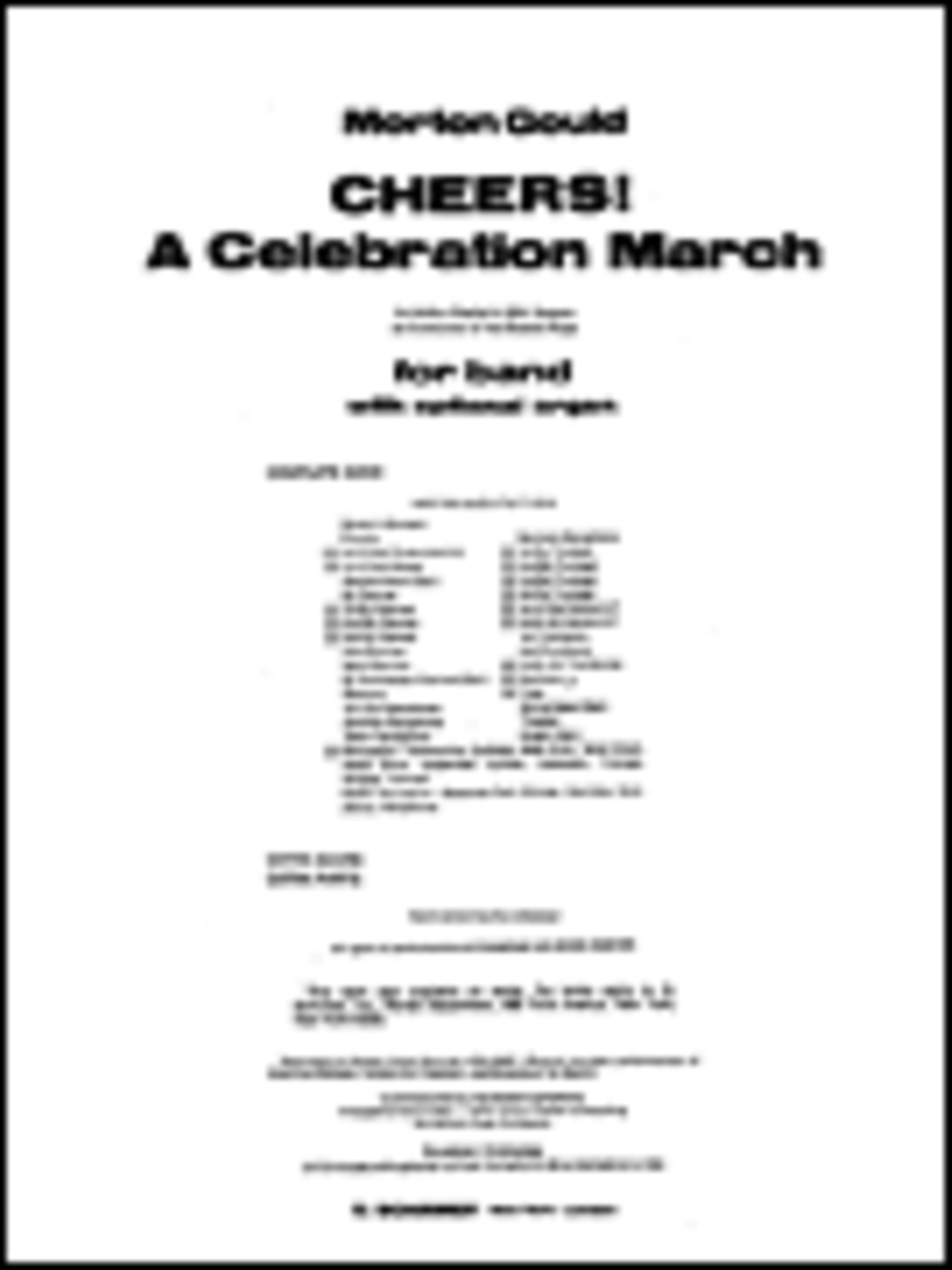 Cheers! A Celebration March Concert Band scores gallery preview page 1