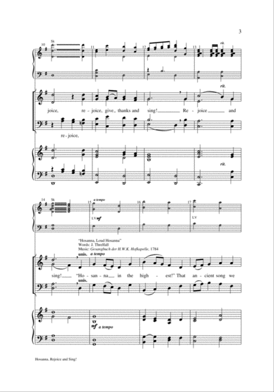 Hosanna, Rejoice and Sing! 4-Part scores gallery preview page 3