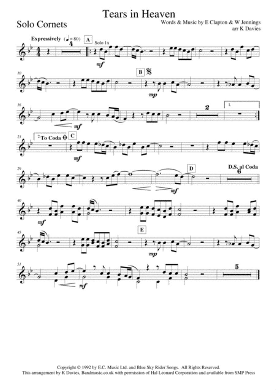 Tears In Heaven Small Ensemble scores gallery preview page 2