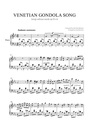 Venetian Gondola song op.19 n.6 - Cm