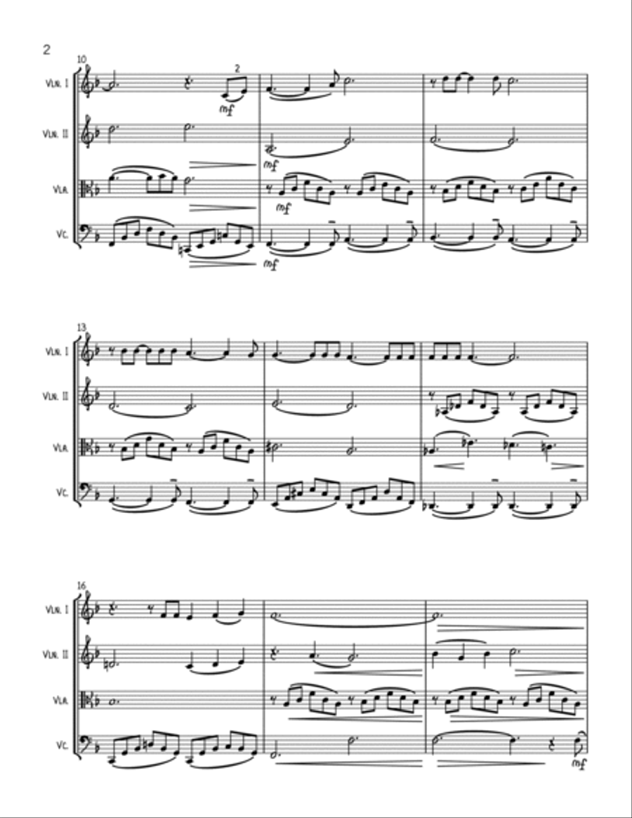 What A Wonderful World String Quartet scores gallery preview page 2