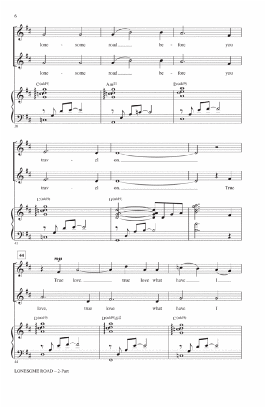 Lonesome Road 2-Part scores gallery preview page 5